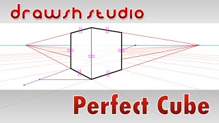 How To Draw A Perfect Cube In Perspective [upl. by Greiner]