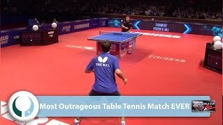 Most Outrageous Table Tennis Match EVER [upl. by Cybill]