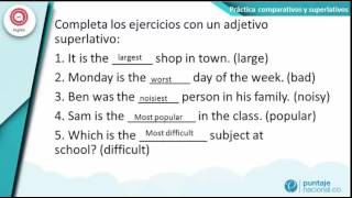 Práctica comparativos y superlativos [upl. by Eisor]