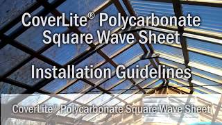 CoverLite® Polycarbonate Corrugated Sheet Installation [upl. by Nedearb]