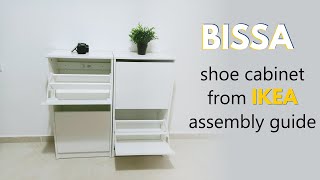 BISSA shoe cabinet from IKEA  assembly guide  th3 blogger [upl. by Sib189]