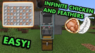 SIMPLE 121 AUTOMATIC CHICKEN FARM TUTORIAL in Minecraft Bedrock MCPEXboxPS4SwitchWindows10 [upl. by Tabina]