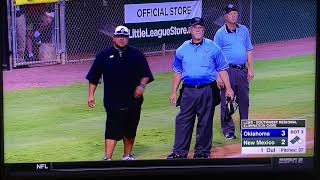 Little League Umpire  BatterRunner Interference [upl. by Ahsemad]