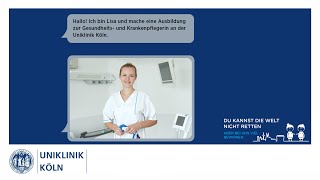 Pflegeberufe Ausbildung als Gesundheits und Krankenpflegerin  Uniklinik Köln [upl. by Terryn]