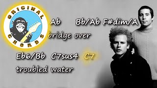 Simon and Garfunkel  Bridge Over Troubled Water  Chords amp Lyrics [upl. by Sivel490]