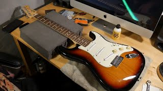 How To Replace Pickguard on Fender Stratocaster [upl. by Suiravad]