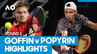 David Goffin vs Alexei Popyrin Match Highlights 1R  Australian Open 2021 [upl. by Suneya492]