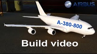 AIRBUS A380800 Depron RC AIRPLANE BUILD VIDEO BY RAMY RC [upl. by Hoban]