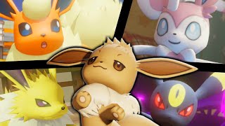 All 3D Pokémon animations  Eevee Family amp more [upl. by Annauqahs452]