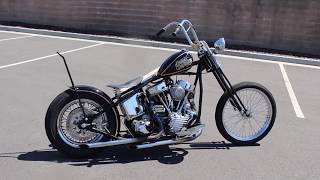 1949 Harley Davidson Panhead Bobber  Build overview and startup [upl. by Duwe]