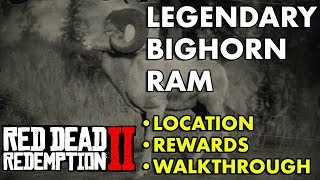 Red Dead Redemption 2  Legendary Bighorn Ram Location Rewards Walkthrough [upl. by Ellison]