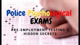 Police Psychological Assessment Test [upl. by Ecnatsnoc782]