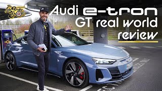 New eTron GT Quattro EV review Audis answer to the Taycan and Tesla S Plaid [upl. by Aihsotan]