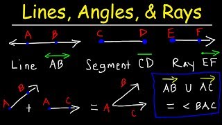 Lines Rays Line Segments Points Angles Union amp Intersection  Geometry Basic Introduction [upl. by Mulloy]