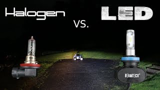 Halogen Vs LED Headlights  Install and Review [upl. by Otineb631]