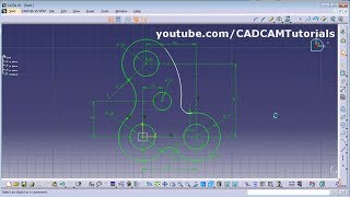 CATIA Training Course Exercises for Beginners  2  CATIA Sketcher Drawings [upl. by Faber]