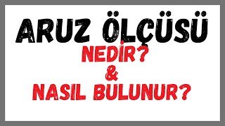 ARUZ ÖLÇÜSÜ NEDİR NASIL BULUNUR [upl. by Rachael]