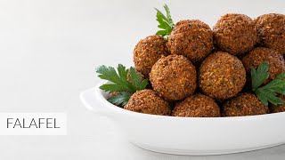 FALAFEL  How to Make Crispy Baked Falafel [upl. by Ecilahc]