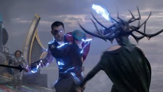 Thor and Valkyrie vs Hela  Thor Ragnarok IMAX 4K [upl. by Ayortal]