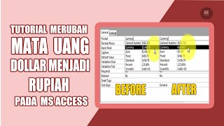 cara merubah dollar menjadi rupiah pada ms acces [upl. by Wieren]