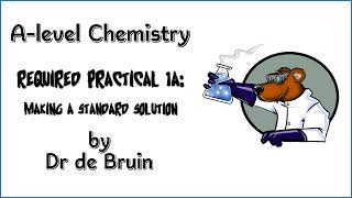 AQA A level Chemistry Required Practical 1a  Making a Volumetric  Standard Solution [upl. by Yetnom217]