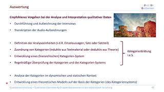 343 Auswertung von qualitativen Interviews Kompaktkurs Qualitative Forschung [upl. by Inalan]