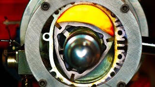 See Thru Rotary Engine in Slow Motion  Wankel Engine 4K [upl. by Ennylcaj]