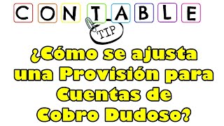 ¿COMO SE AJUSTA UNA PROVISIÓN [upl. by Jarrett127]