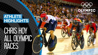 Chris Hoys 🇬🇧 Seven Olympic medal races  Athlete Highlights [upl. by Nasar]