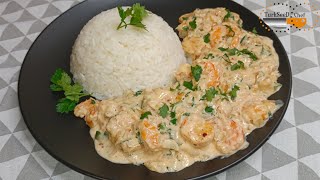 Crevettes Sautées à la crème [upl. by Acissey]