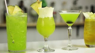 5 x MIDORI COCKTAILS  Green Melon Drinks [upl. by Atinaujnas]