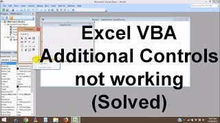 Excel VBA Additional Controls not working solved [upl. by Sharyl]