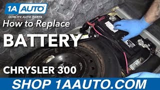 How to Replace Dead Battery 0510 Chrysler 300 [upl. by Yenttirb]