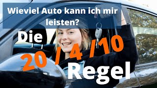 Wieviel Auto kann ich mir leisten Die 20410Regel [upl. by Peddada]