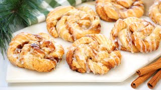 Puff Pastry Cinnamon Rolls  PERFECT for Christmas Breakfast  Brunch [upl. by Wsan]