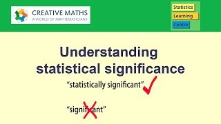 Understanding Statistical Significance  Statistics help [upl. by Sholom470]