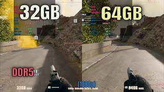 64gb vs 32gb RAM Gaming DDR5 [upl. by Manly]