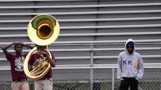 Whitehaven High School Marching Band  Tubas and Percussion 1 vs 11  2014 [upl. by Annait49]