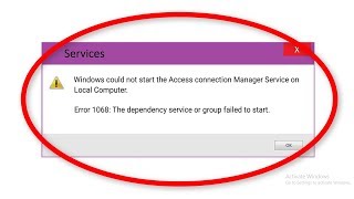 How To Fix Error Code1068 The Dependency Service Or Group Failed To Start Error Windows 1087 [upl. by Hahnke179]