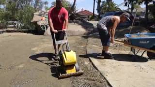 Using A Rental 20inch Vibratory Plate Compactor [upl. by Jocelyne]