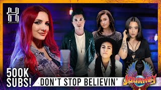 Dont Stop Believin  Journey cover by Halocene ft F211 Violet Orlandi Lauren Babic Cole Rolland [upl. by Shum880]