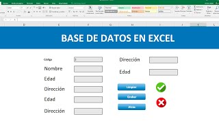 Como crear una BASE DE DATOS en Excel [upl. by Gittel]