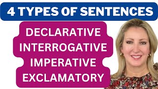 4 Types of Sentences Declarative Interrogative Imperative Exclamatory [upl. by Nosrac]