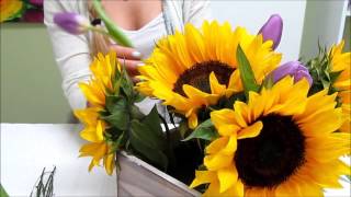 How to Make a Sunflower Centerpiece [upl. by Brigitta583]