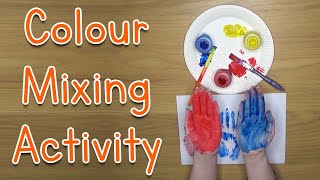 Colour Mixing  Sensory Art Activity [upl. by Eiznik]