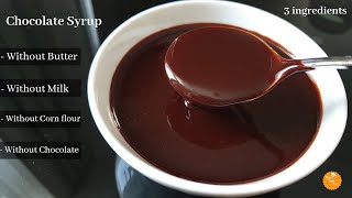 Chocolate Syrup Recipe  Chocolate syrup with cocoa powder  Chocolate Sauce [upl. by Skrap289]