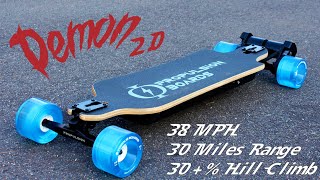 THE DEMON 20 How to Build an Electric Skateboard 38MPH  30 Miles Range  7000W [upl. by Ahsieyk]