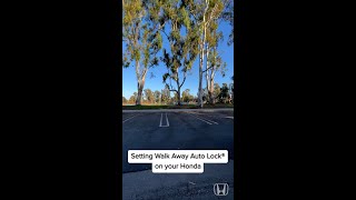 Honda Walk Away Auto Lock [upl. by Immat366]