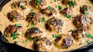 How to make Swedish Meatballs  Homemade Ikea Meatballs [upl. by Mayer]