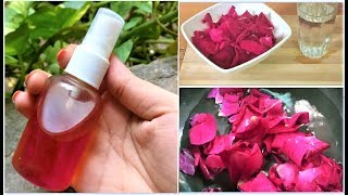 How to make ROSE WATER at HOME  DIY Rose Water For Skin and Hair Care [upl. by Aiuqcaj330]